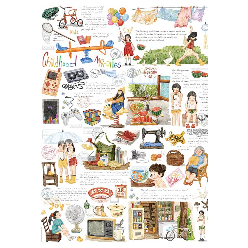 Botop-Childhood (2) Botop Fusion-1000pcs Jigsaw Puzzle-Childhood