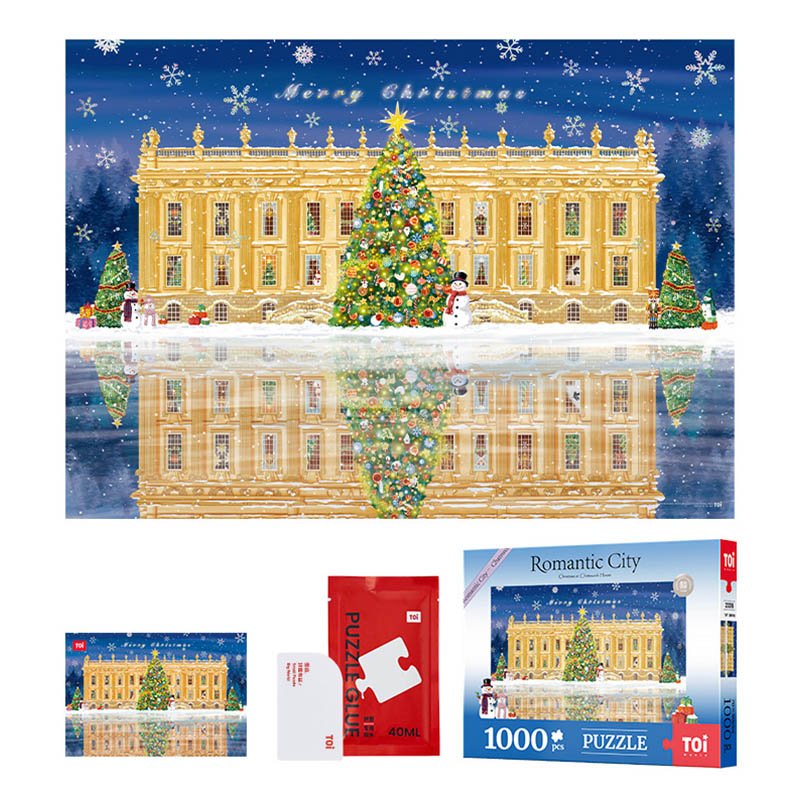 Toi-1000pcs Jigsaw Puzzle-Christmas at Darcy Manor