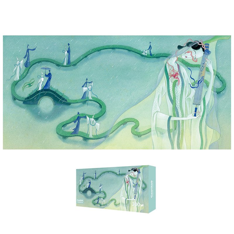 Comitok-West Lake's Fateful Meeting (1) Comitok-300pcs Jigsaw Puzzle-The Legend of Lady White-West Lake's Fateful Meeting