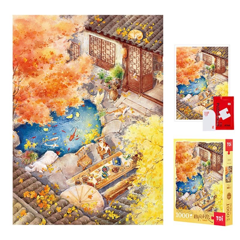 Toi-1000pcs Jigsaw Puzzle-Evening in the Autumn Mountains