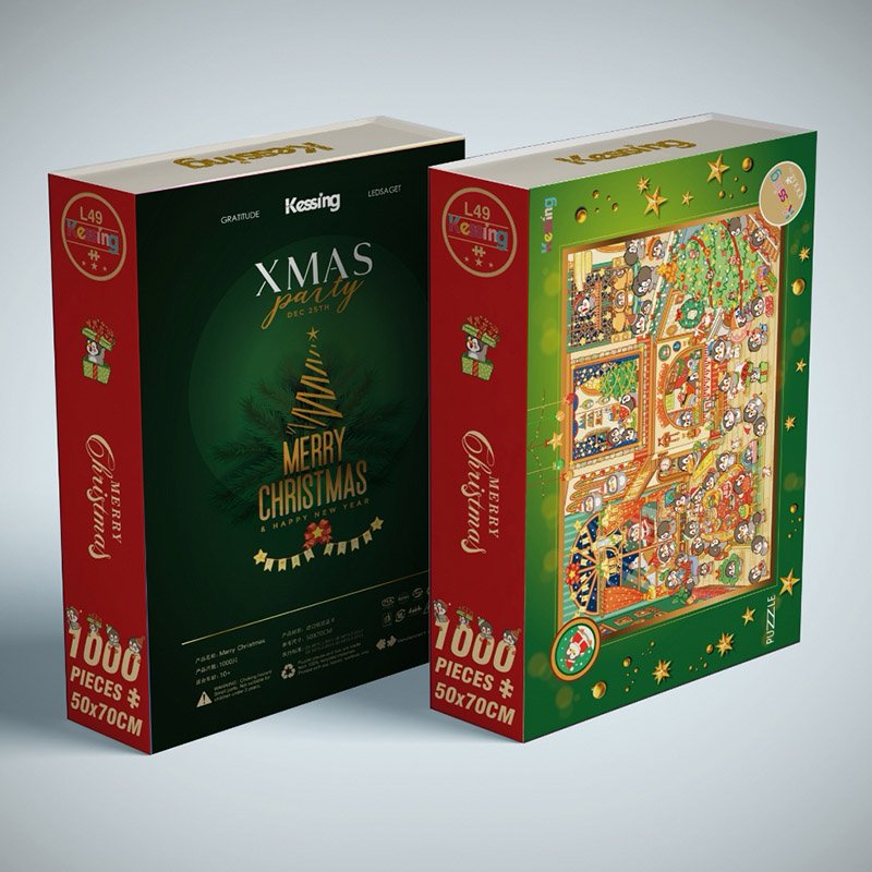 Kessing Puzzle-Pudra Xmas Party (2) Kessing-1000pcs Jigsaw Puzzle-Pudra Xmas Party