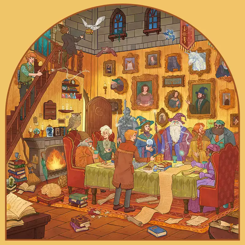 Momibook-1000 Piece Jigsaw Puzzle-Whispers of a Magical Night(Glow in the dark)