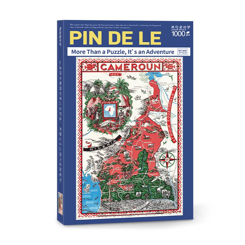 Pin De Le-Vintage French Colonial Cameroun Map-1000pcs