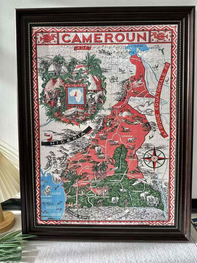 Pin De Le-Vintage French Colonial Cameroun Map-1000pcs