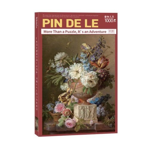 Pin De Le-Still Life Flowers with an Alabaster Vase-1000pcs