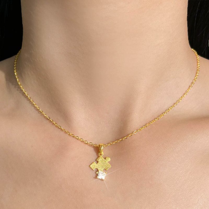 Thick 18K Real Gold Plated Necklace with Zircon