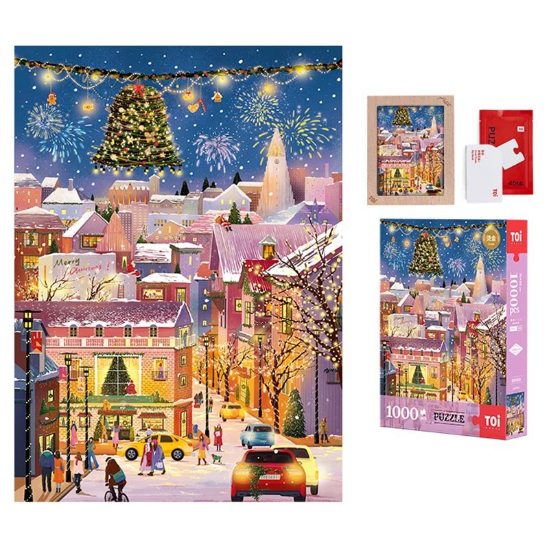 Toi-Christmas Bell Island (3) Toi-1000pcs Jigsaw Puzzle-Christmas Bell Island
