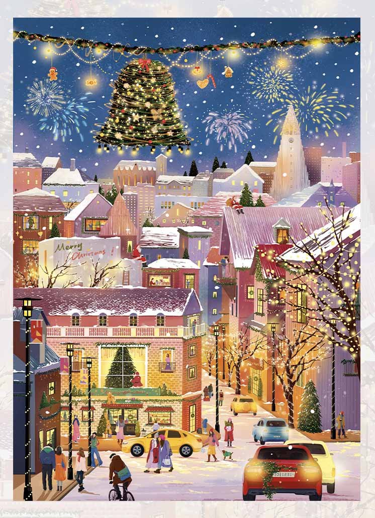 Toi-Christmas Bell Island (5) Toi-1000pcs Jigsaw Puzzle-Christmas Bell Island
