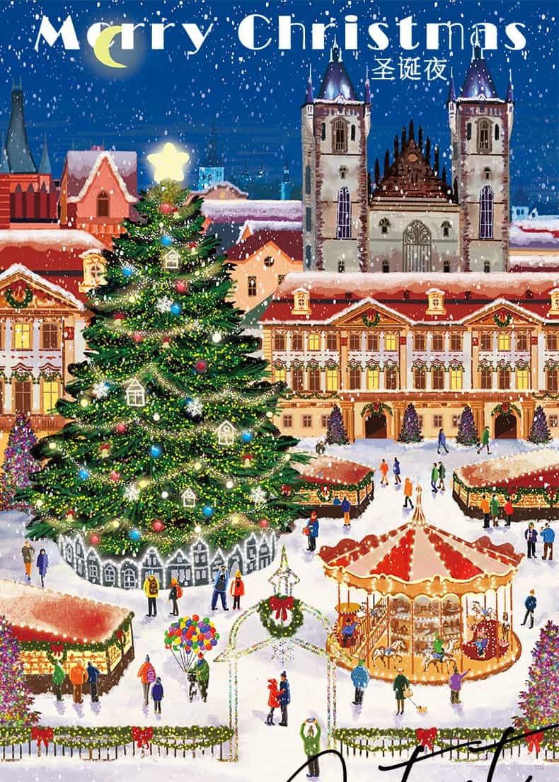 Toi-1000pcs Jigsaw Puzzle-Merry Christmas