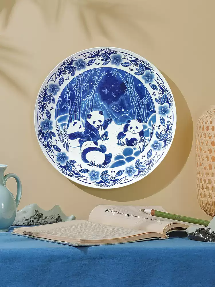 Toi 85pcs 3D Jigsaw Puzzle-Pandas Playing Among the Bamboo