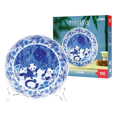 Toi-Pandas Playing Among the Bamboo (4) Toi 85pcs 3D Jigsaw Puzzle-Pandas Playing Among the Bamboo