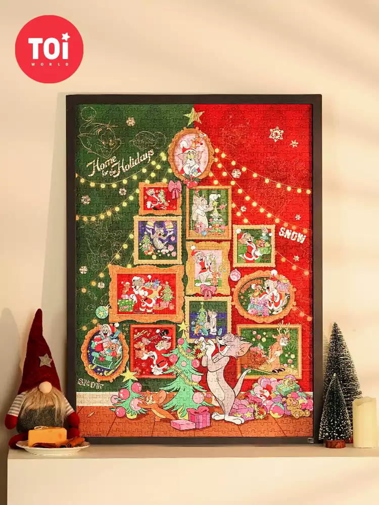 Toi Tom and Jerry Christmas Memory Book (1) Toi-1000pcs Jigsaw Puzzle-Tom and Jerry Christmas Memory Book