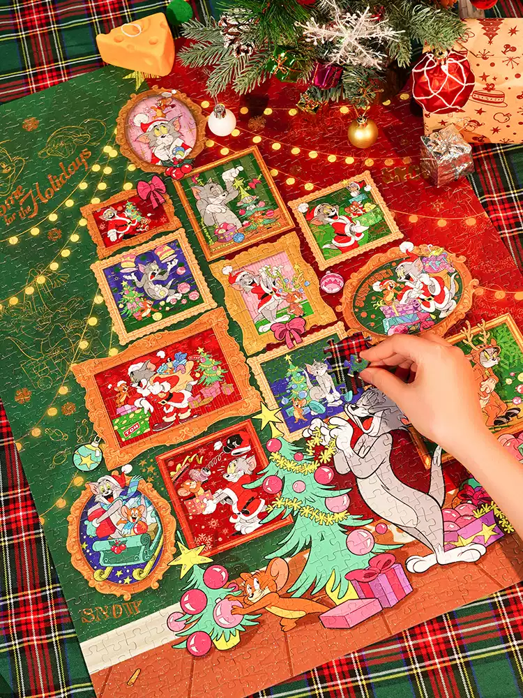 Toi Tom and Jerry Christmas Memory Book (3) Toi-1000pcs Jigsaw Puzzle-Tom and Jerry Christmas Memory Book