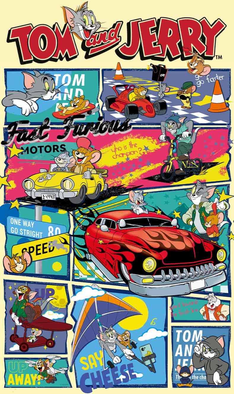Toi-1000pcs Jigsaw Puzzle-Tom and Jerry Speed Fury