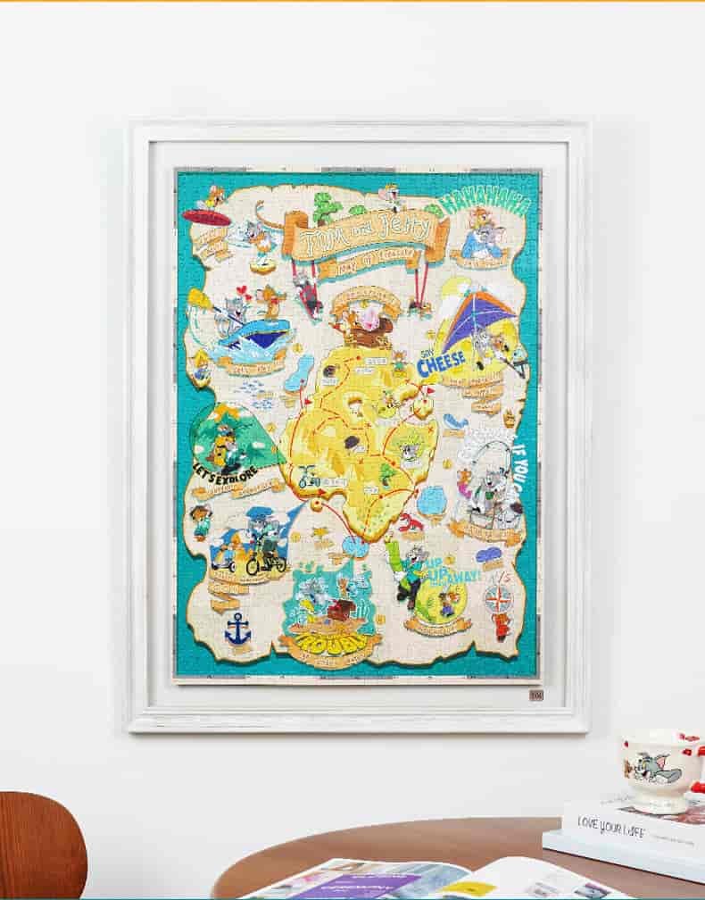 Toi-1000pcs Jigsaw Puzzle-Tom and Jerry Treasure Map