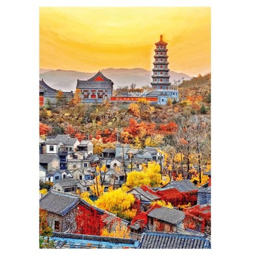 Vinlaa-500pcs Jigsaw Puzzle-Golden Orange Scenery