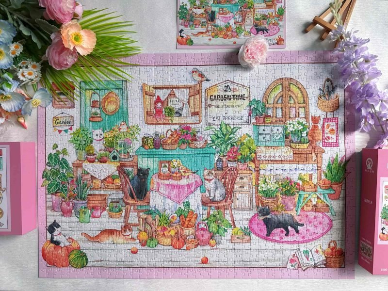 WanLeFaZe-1000pcs Jigsaw Puzzle-Enchanted Night in the Garden