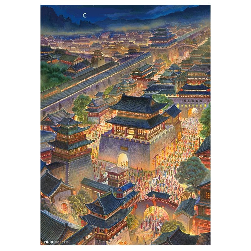 Zhiju-500pcs Puzzle-Dreams of Splendor of The Eastern Capital