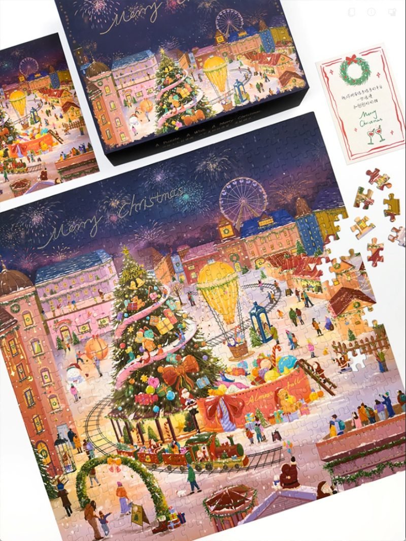 Almost Full-Christmas Carnival (5) Almost Full-Christmas Carnival-500pcs Jigsaw Puzzle-Foil and Glow in the dark