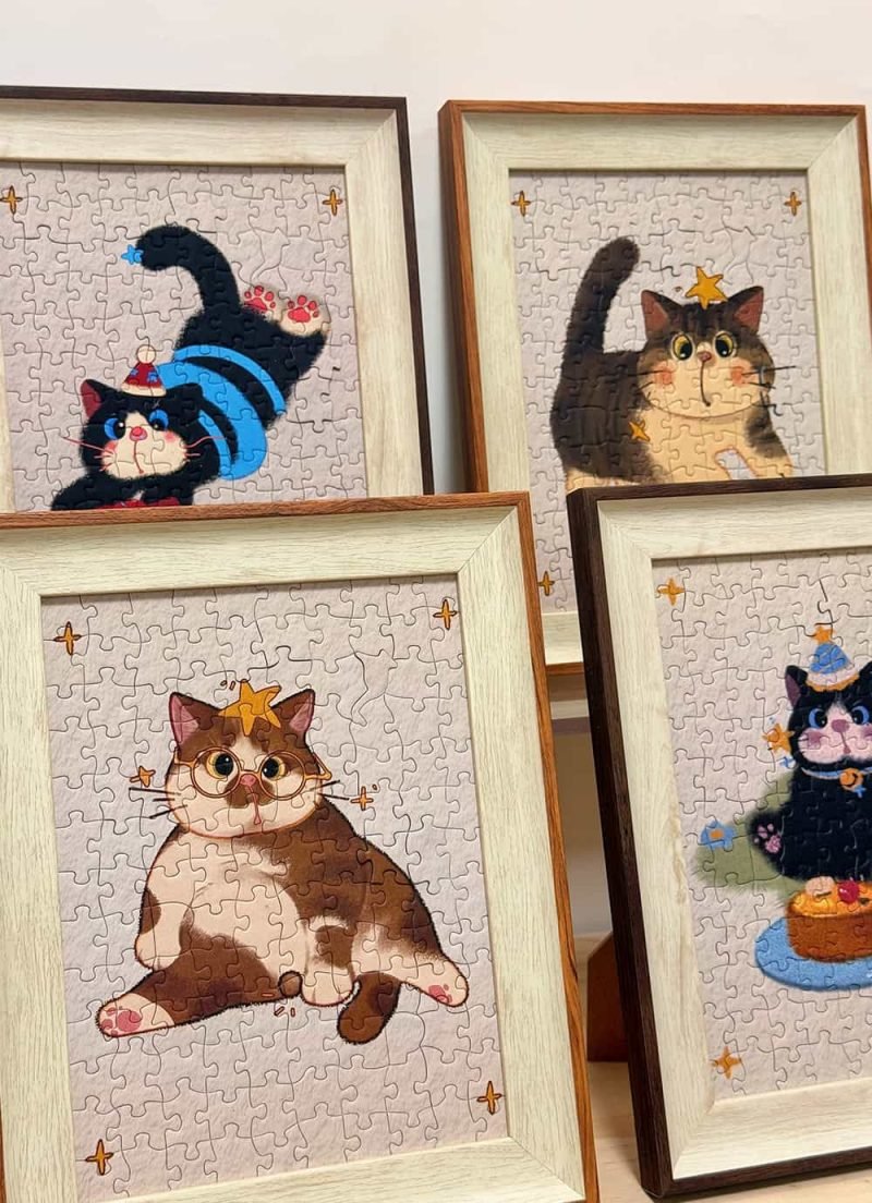 Bubble Puzzle-130pcs Jigsaw Puzzle-Cute Cats Series--My birthday