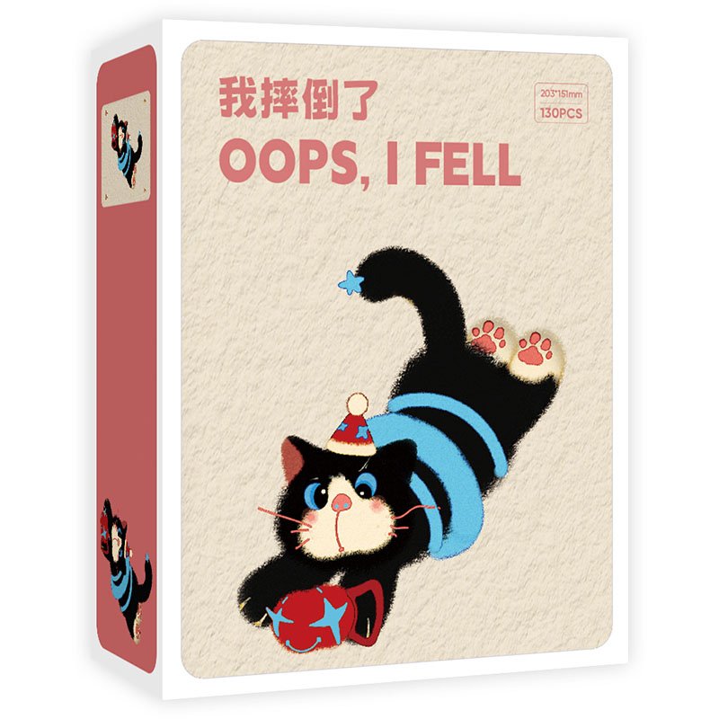 Bubble Puzzle-130pcs Jigsaw Puzzle-Cute Cats Series-Oops I fell