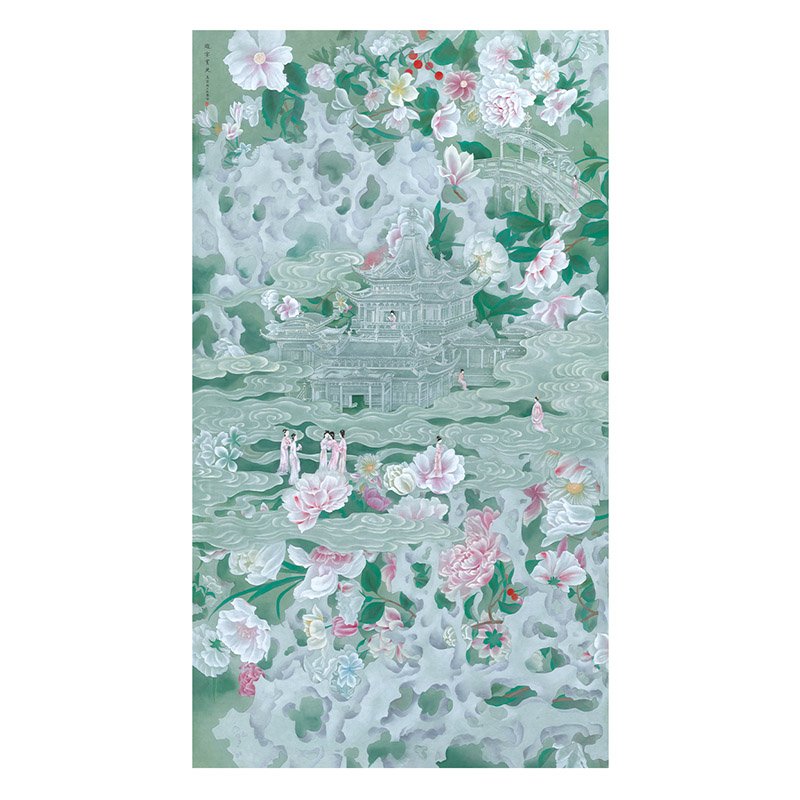 Seren Art-Pearlescent Foil-Stamped Puzzle-740 Piece Puzzle-Feast in the Celestial Court