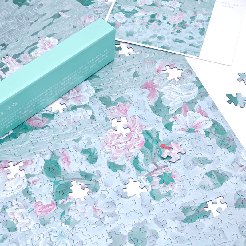 Seren Art-Pearlescent Foil-Stamped Puzzle-740 Piece Puzzle-Feast in the Celestial Court