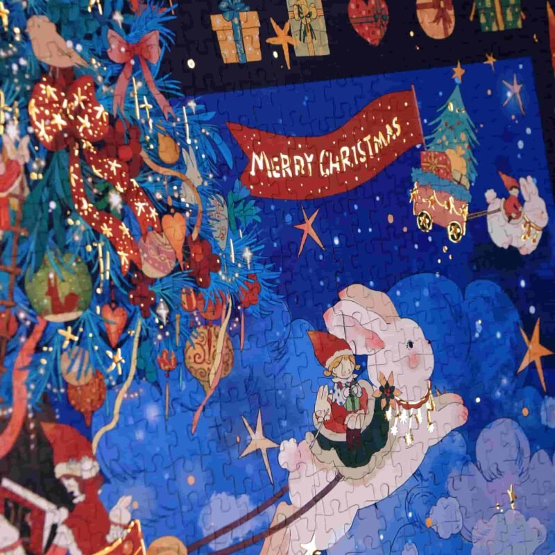 ZhiJianManXing-Christmas Gift-1000pcs Jigsaw Puzzle(Gold-Foil)