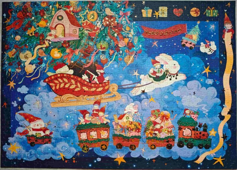 ZhiJianManXing-Christmas Gift-1000pcs Jigsaw Puzzle(Gold-Foil)