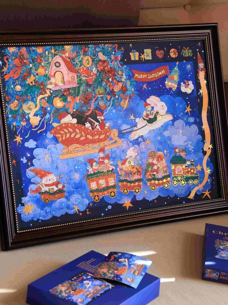 ZhiJianManXing-Christmas Gift-1000pcs Jigsaw Puzzle(Gold-Foil)