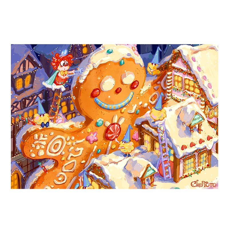 Chef Toto Christmas Dreamer Puzzle-500pcs Jigsaw Puzzle-Chef Toto Christmas