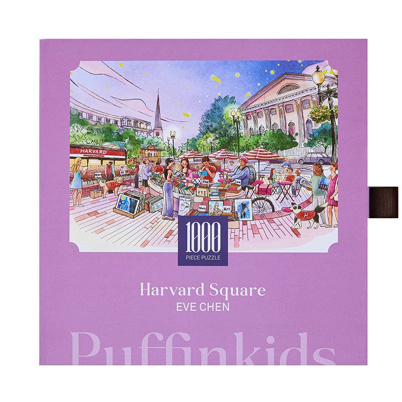 Puffinkids-1000 Piece Irregular Cut Puzzle-Harvard Square