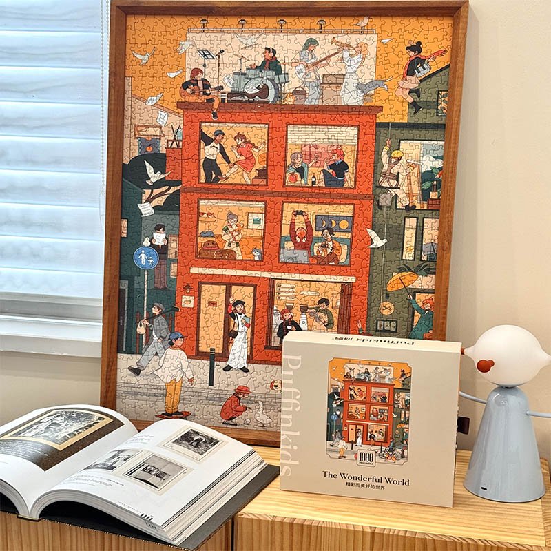 Puffinkids-1000 Piece Irregular Cut Puzzle-The Wonderful World