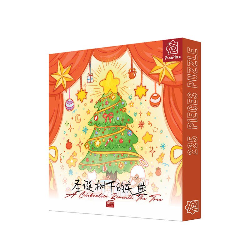 Puzplaz-A Celebration Beneath the Tree Puzplaz-225pcs Christmas Puzzle-A Celebration Beneath the Tree