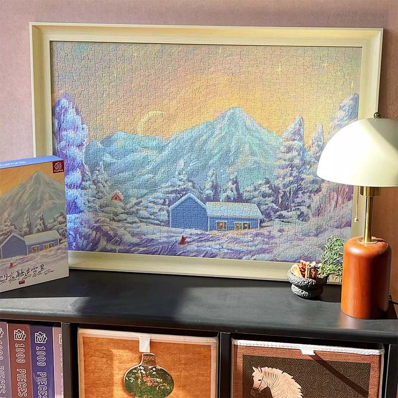 Puzplaz-Blend the Moon Light with Snow (1) PuzPlaz-1000pcs Jigsaw Puzzle-Blend the Moon's Light with Snow