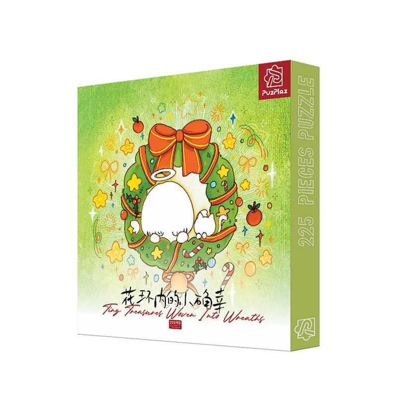 Puzplaz-225pcs Christmas Puzzle-Tiny Treasures Woven Into Wreath