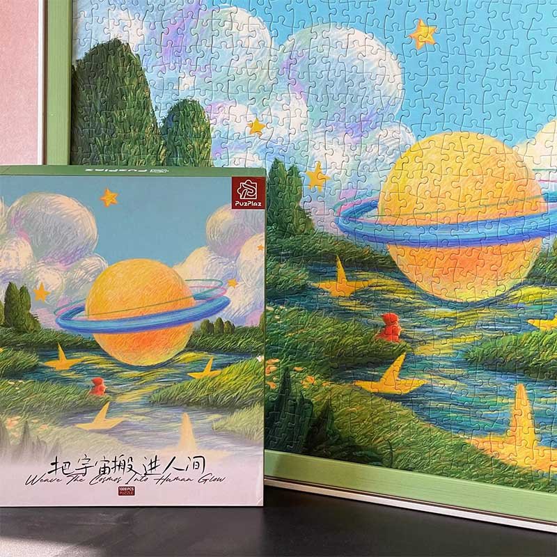 PuzPlaz-1000pcs Jigsaw Puzzle-Weave the Cosmos into Human Glow