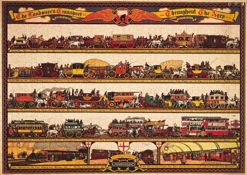 Seren Art-1000pcs Puzzle-The Londoner's Transport Throughout the Age
