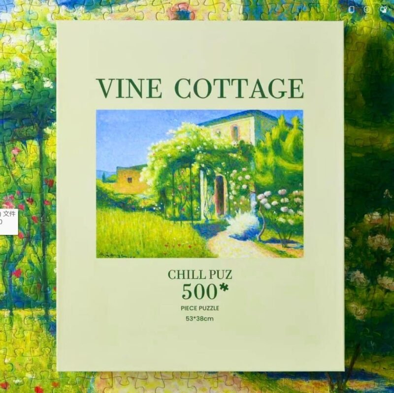 Chill Puz-Vine Cottage (1) Chill Puz-500 Piece Puzzle-Vine Cottage