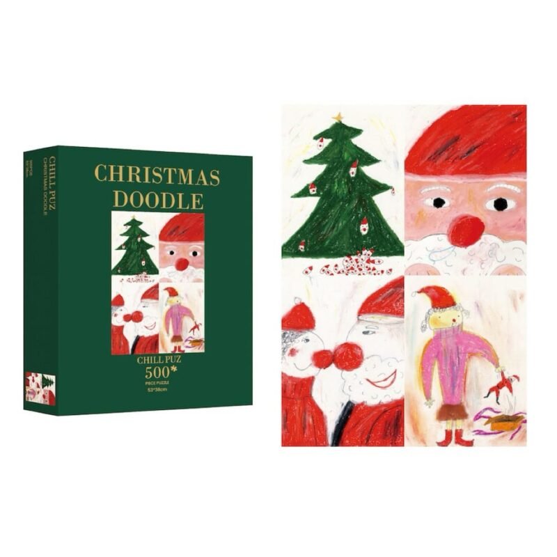 Chill Puz-500 Piece Puzzle-Christmas Doodle