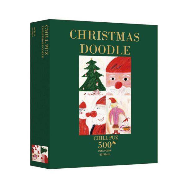 Chill Puz-500 Piece Puzzle-Christmas Doodle