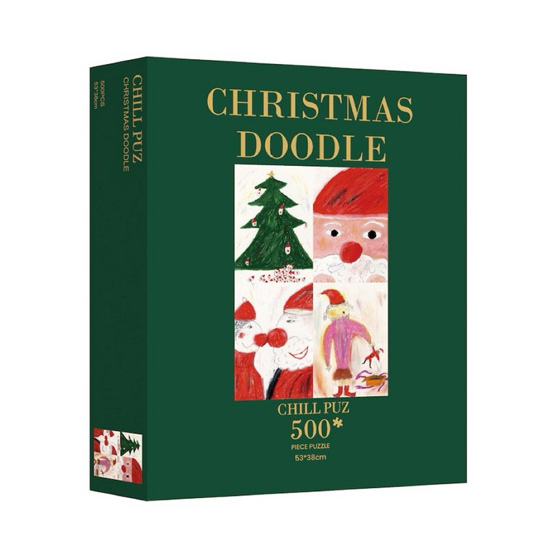 Chill Puz-500 Piece Puzzle-Christmas Doodle