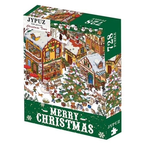 Jypuz-Merry Christmas (1) JYPUZ-728pcs Jigsaw Puzzle-Christmas Town