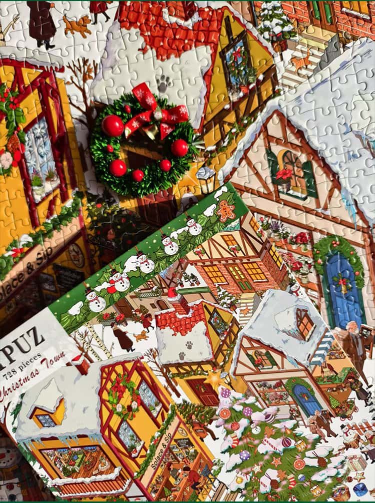 JYPUZ-728pcs Jigsaw Puzzle-Christmas Town