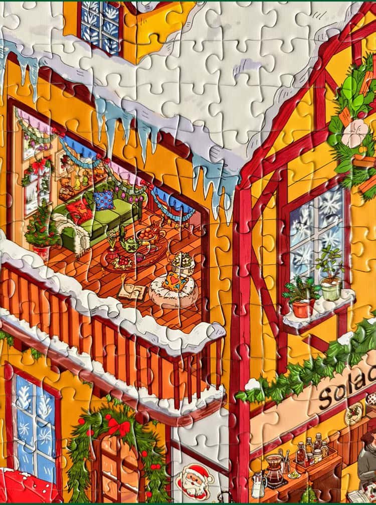 JYPUZ-728pcs Jigsaw Puzzle-Christmas Town