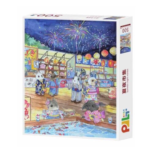 PJLT-Summer Night Market 500 Piece Puzzle Discontinued-PJLT-500pcs Jigsaw Puzzle-Summer Night Market
