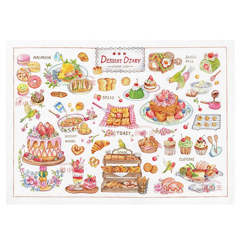 Priceces-Dessert Diary (3) Priceces-1000pcs Jigsaw Puzzle-Dessert Diary
