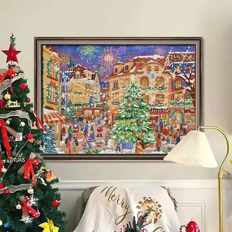 Priceces-Fireworks Christmas Eve (2) Priceces-1000pcs Jigsaw Puzzle-Fireworks Christmas Eve