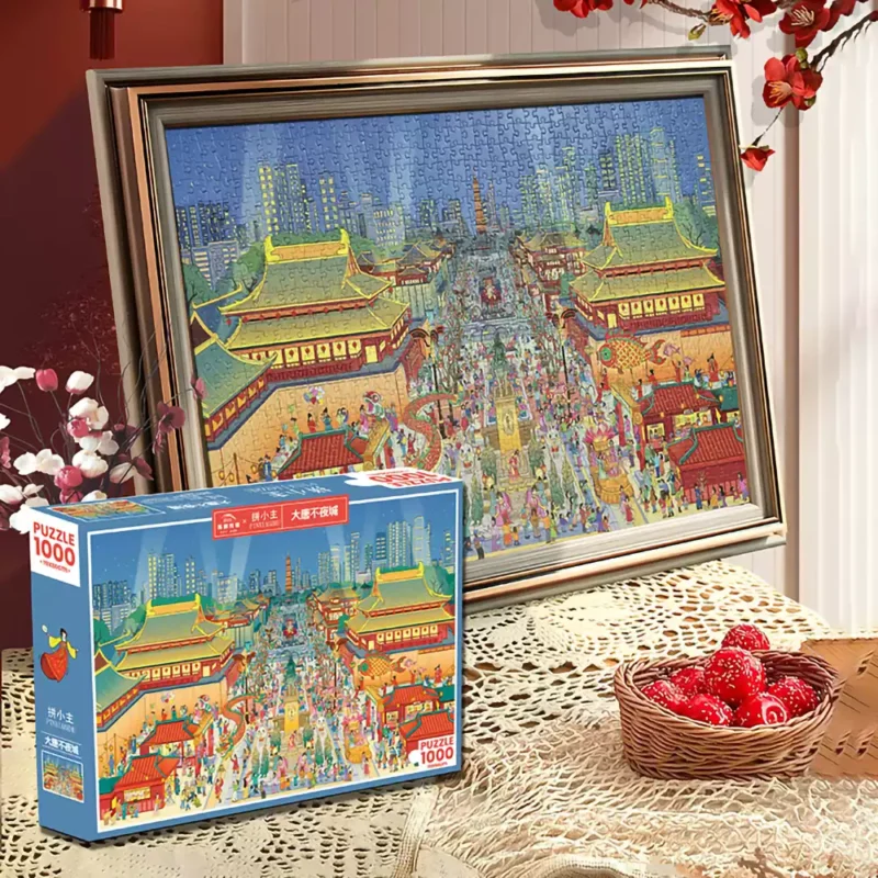 Priceces-1000pcs Jigsaw Puzzle-Great Tang Never-Sleeping City