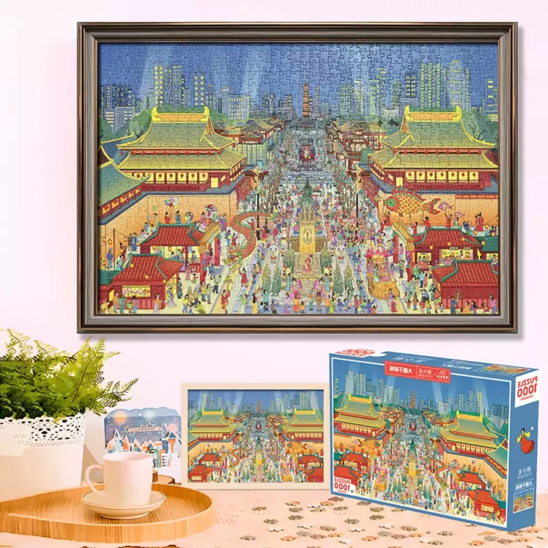 Priceces-1000pcs Jigsaw Puzzle-Great Tang Never-Sleeping City